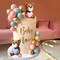 Bear Cake Toppers Bear Figurine Cake Decorations Pearl Balls For Baby Shower Gender Reveal Party Birthday Party Teddy Bear Theme Party Supplies (Blue Pink Heart)